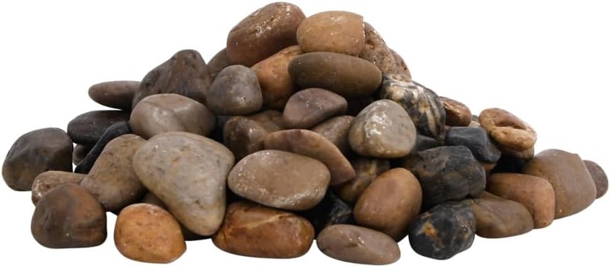 Gepolijste Kiezelstenen - Decoratieve Stenen - Tuin Decoratie - Natuurlijke Kleuren - 2-5 cm - Meerkleurig