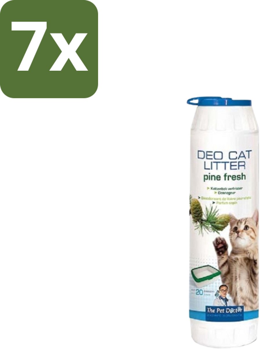 The Pet Doctor – Kattenbak Verfrisser – Deo - Cat Litter Pine Fresh – 750 g - Bulkverpakking - 7 stuks