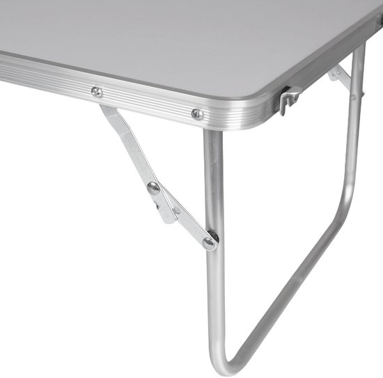 Opvouwbare kampeertafel, draagbare kampeertafel, wit, compact 60x40x26,5 cm van Merkloos — afbeelding 2