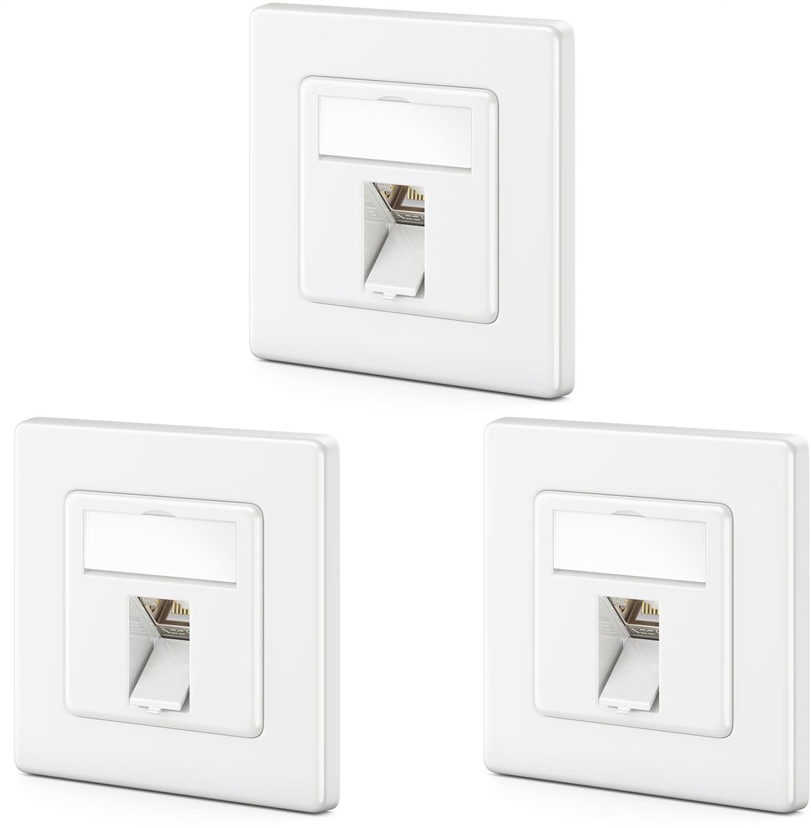 Netwerk Contactdoos - LAN Aansluitdoos - Netwerk Installatie - Snap-in Technologie - 80mm Afdekframe