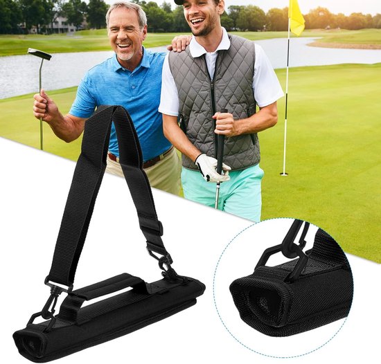 Lichtgewicht Golftas - Mini Golfdrager - Oefenronde Golf - Verstelbare Draagband - 35 x 22 cm - Zwart — afbeelding 5