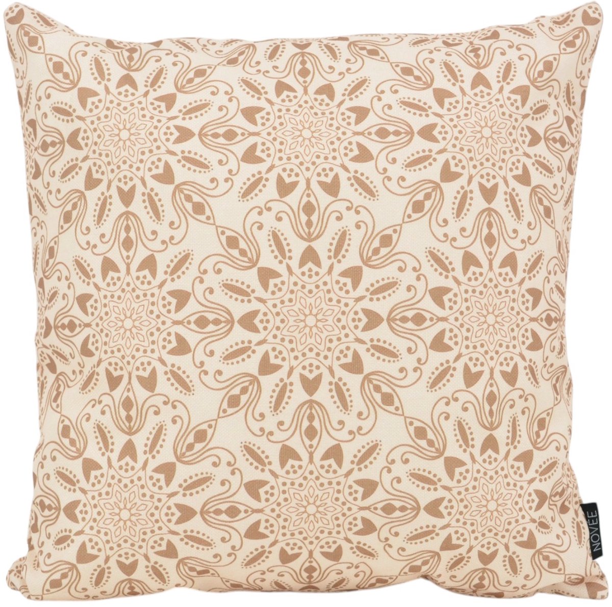 NOVÉE Sunset Mandala - Outdoor Kussenhoes | 45x45 cm | Katoen/Polyester beige bruin
