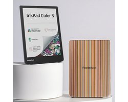 PocketBook InkPad Color 3 + Colorful Stripes Shell Cover - Voordeelbundel