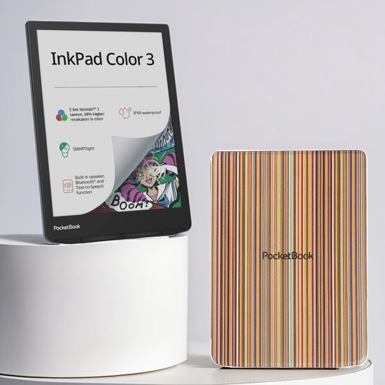 PocketBook InkPad Color 3 + Colorful Stripes Shell Cover - V ... - cover