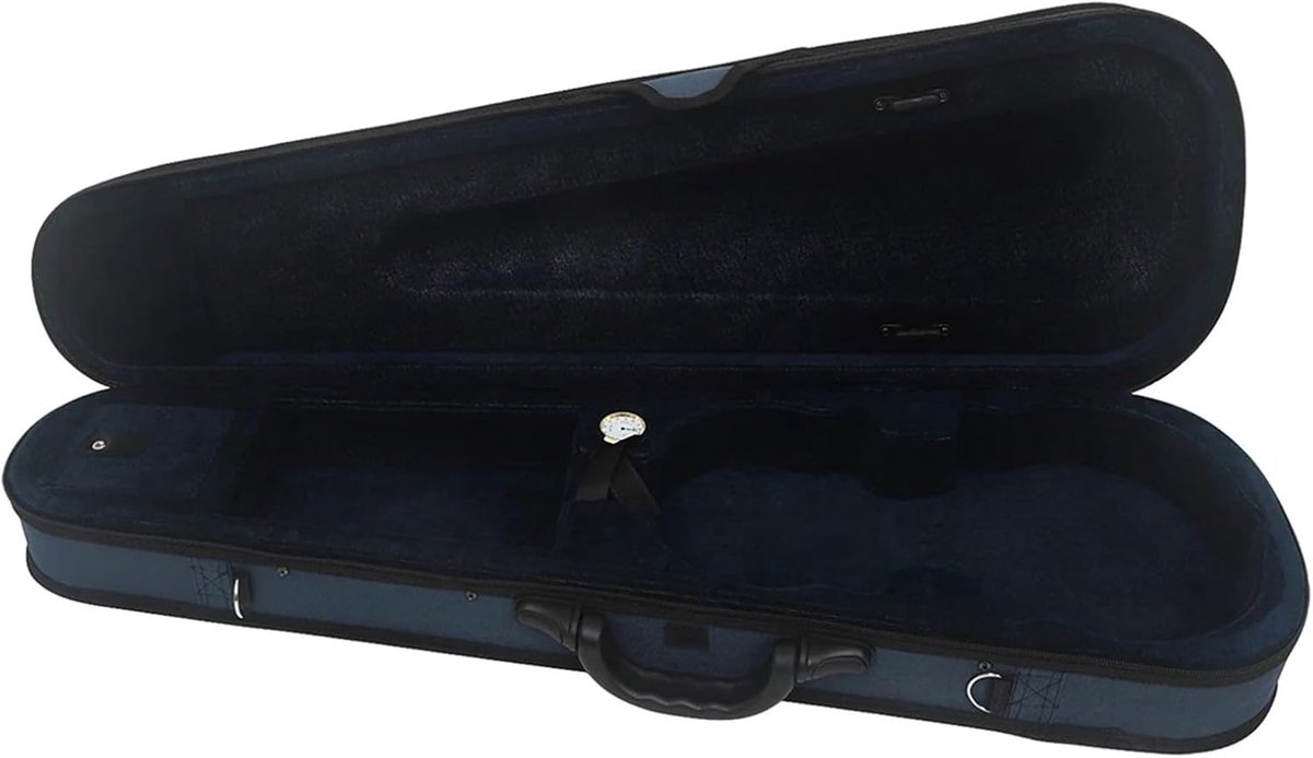 Viool Koffer - Driehoek Tas - Instrument Opslag - Super Lichtgewicht - 4/4 3/4 Maat - Blauwe Voering