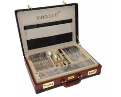 KINGHOFF 3520 - luxe bestekset koffer - 72 delig - 12 persoons - Modern bestek