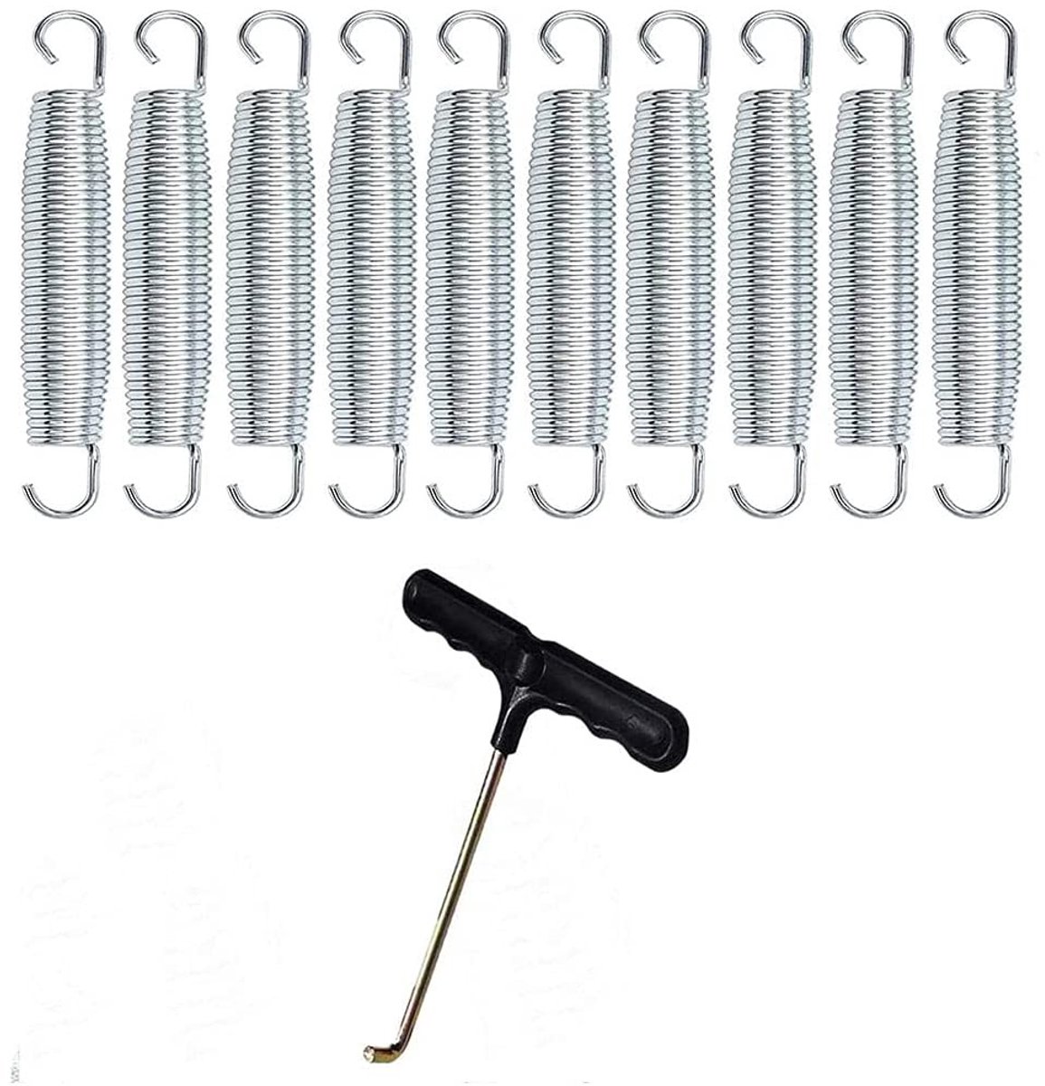 Zeynomax - Trampolineveren set - Robuust gegalvaniseerd staal - 10 stuks - 16,5 cm - Geschikt voor schommelsets, hekken, tenten - Ideaal voor buiten..