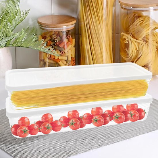 Store_9 - Spaghetti-opbergdoos - Transparante pasta-opbergbak - Ruimtebesparend - BPA-vrij - Voor pasta, rijst en snacks - Geschikt voor grote keuk... van Merkloos — afbeelding 4