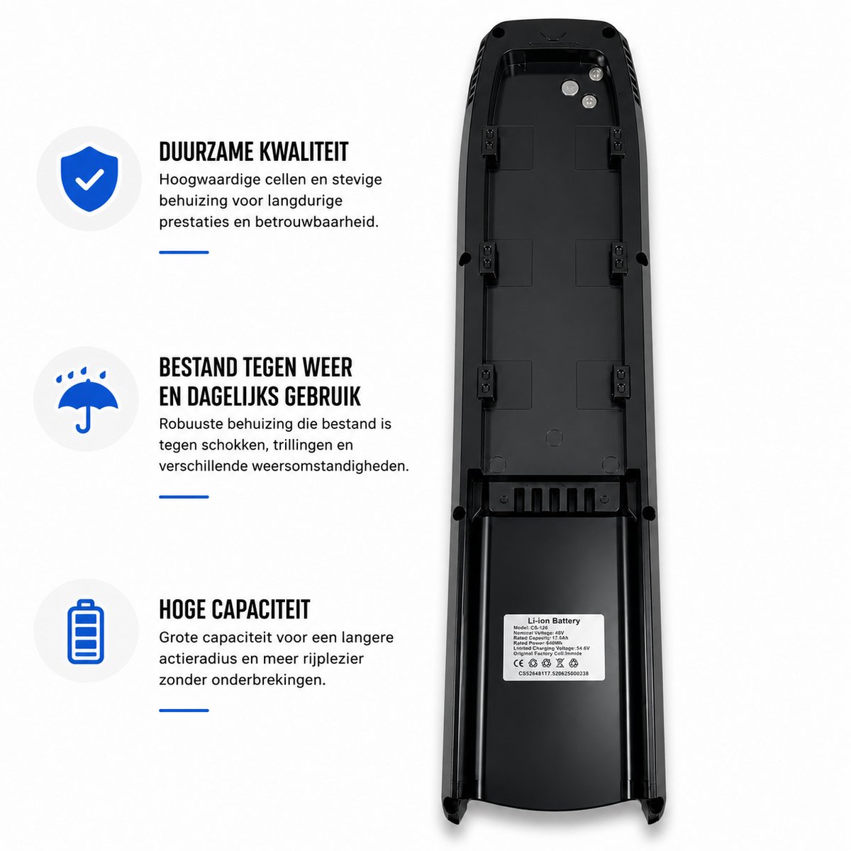 V20 Pro Fatbike Accu – 48V 15.6 Ah E-Bike Batterij – 5 Pins – Elektrische Fiets Accu – foto 5
