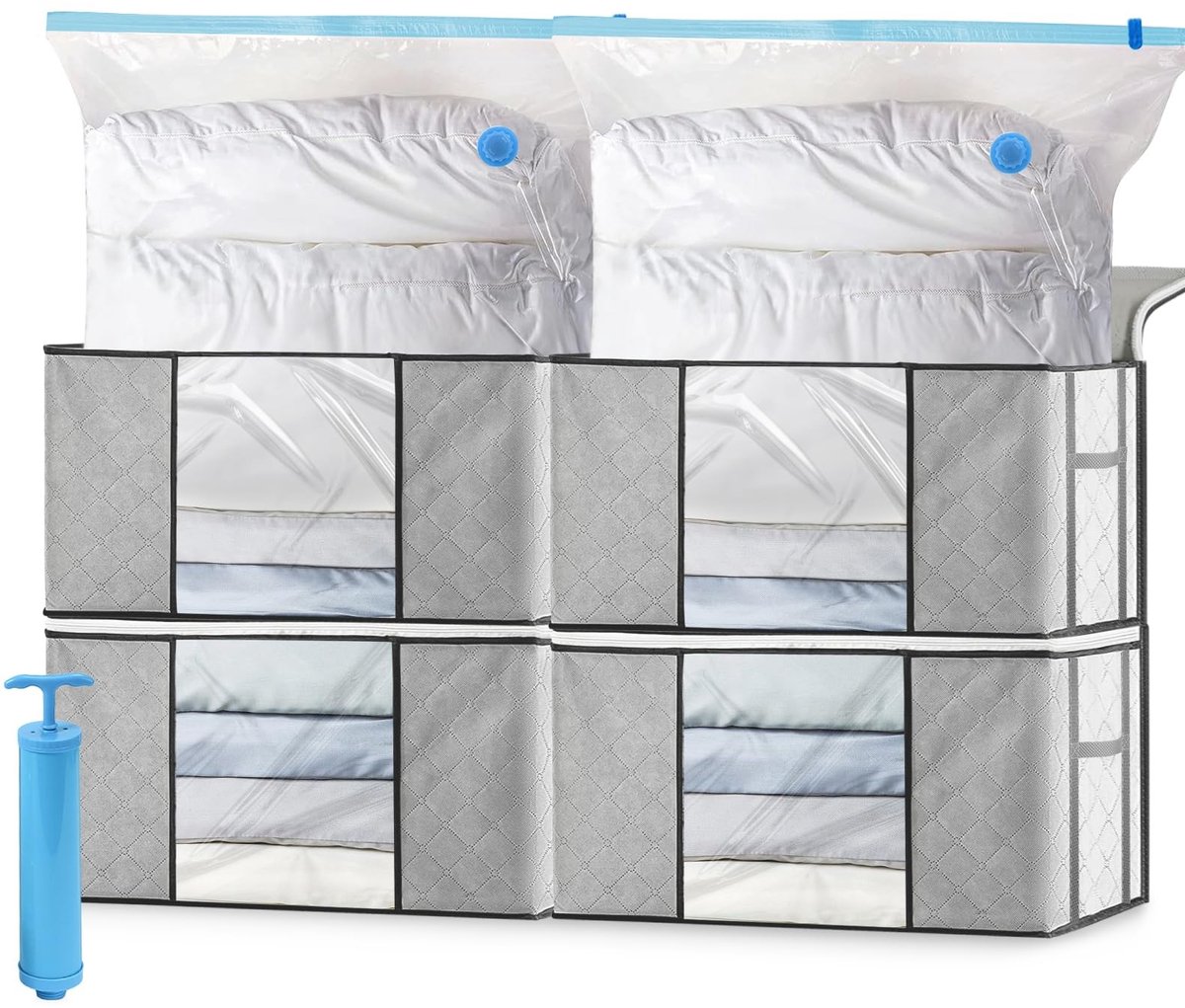 Dailygoods - Opbergdozen - Kleding en Beddengoed - Ruimtebesparend - Opvouwbaar - Vacuümzakken - Perfect voor Organisatie - 9 stuks