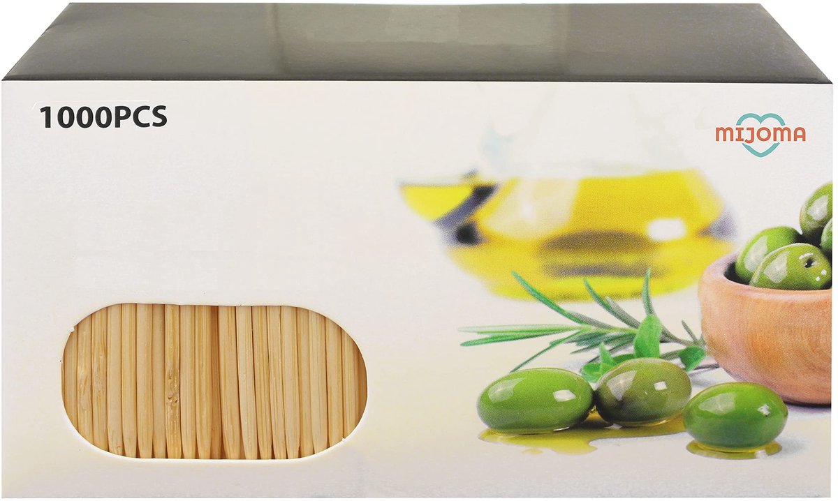 Dailygoods - Tandenstokers - Tandhygiëne - Milieuvriendelijk - Houten - Cocktailspiesen - 1000 stuks - Geschikt voor dagelijks gebruik