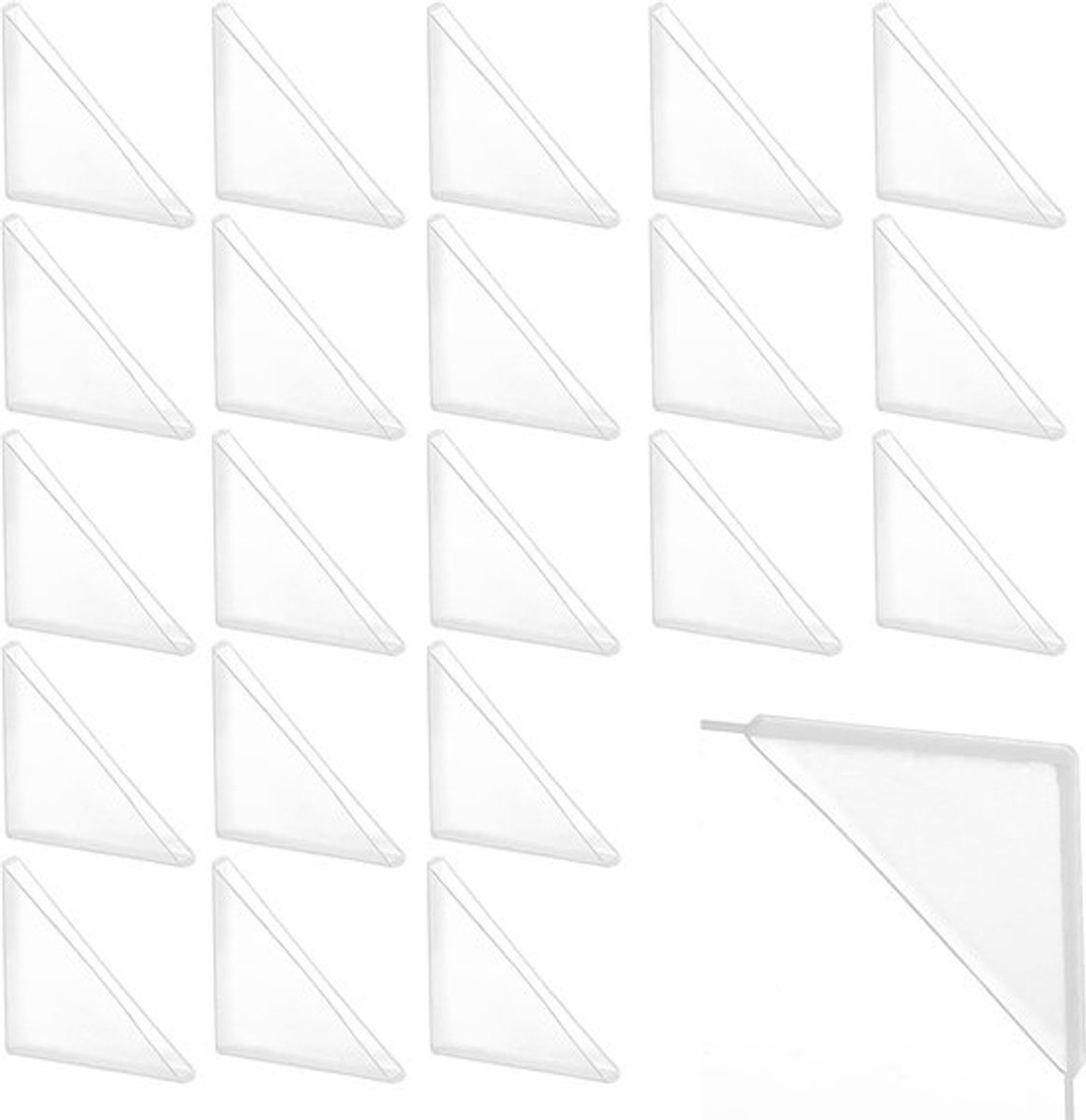 50Pcs Duidelijke Foto Hoeken, 4.9×2.2cm Duidelijke Plastic Hoekbeschermers Foto Lijst Montage Hoeken voor DIY Album Scrapbook Tijdschriften Foto's Certificaten Afbeeldingen Binnen: 5mm