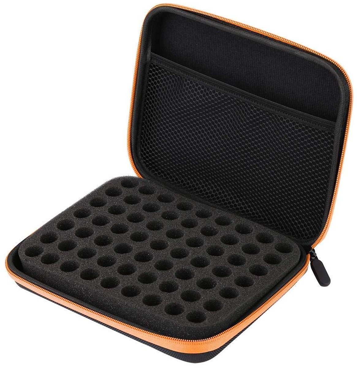 Dailygoods - Essentiële olie draagtas - Organizer voor etherische olie - Grote capaciteit - Oranje - Opbergdoos voor roller flessen - Geschikt voor re
