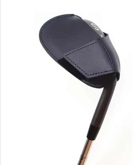 Golf Club Covers IJzer Zwart - Golf Headcover Set - Bescherming voor je IJzers - Golfclub Covers - 10 stuks - Leer - Golf Accessoires - Golf Headcovers - Golf Spullen van Merkloos — afbeelding 5