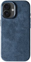 Alcanside Alcantara avec aimant - Convient pour iPhone 14 Plus - Blauw océan