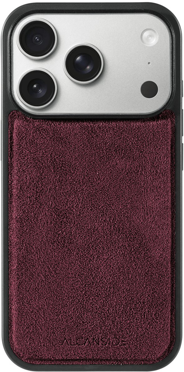iPhone 17 Pro Max - Alcantara Back Cover - Wine Red