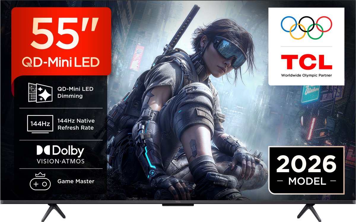 TCL 55T8D - 55 inch - 4K QD-MiniLED - 2026 - Smart TV