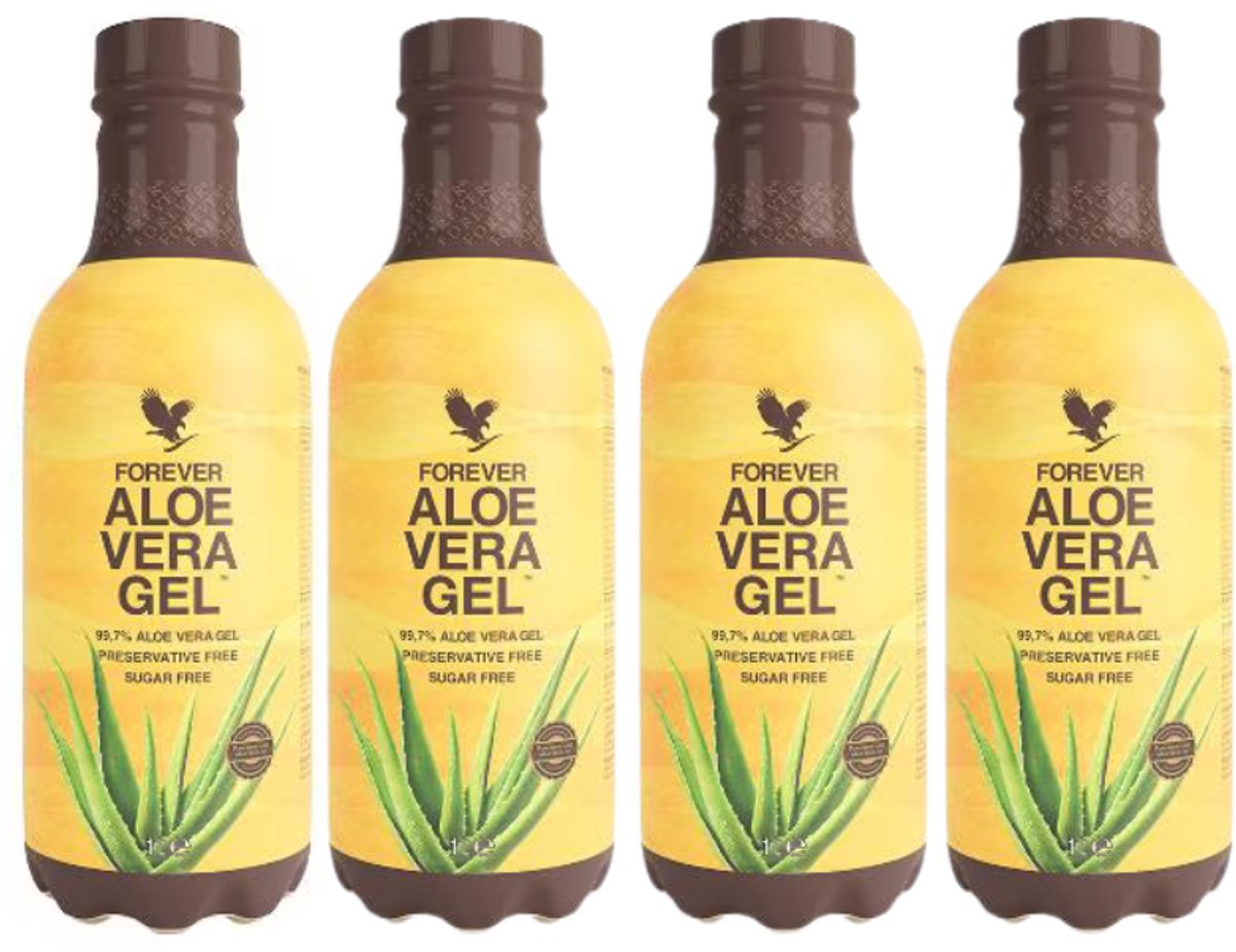 4-Pack Forever Aloe Vera Gel - aloë vera drank - 4 x 1 liter – Origineel product