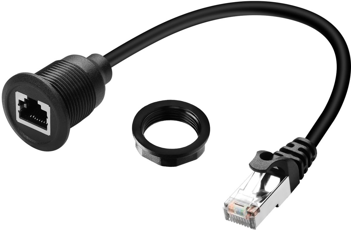 Cat6 RJ45 Ingebouwde Ethernet Connector voor Vastbouw, 1000 Mbps