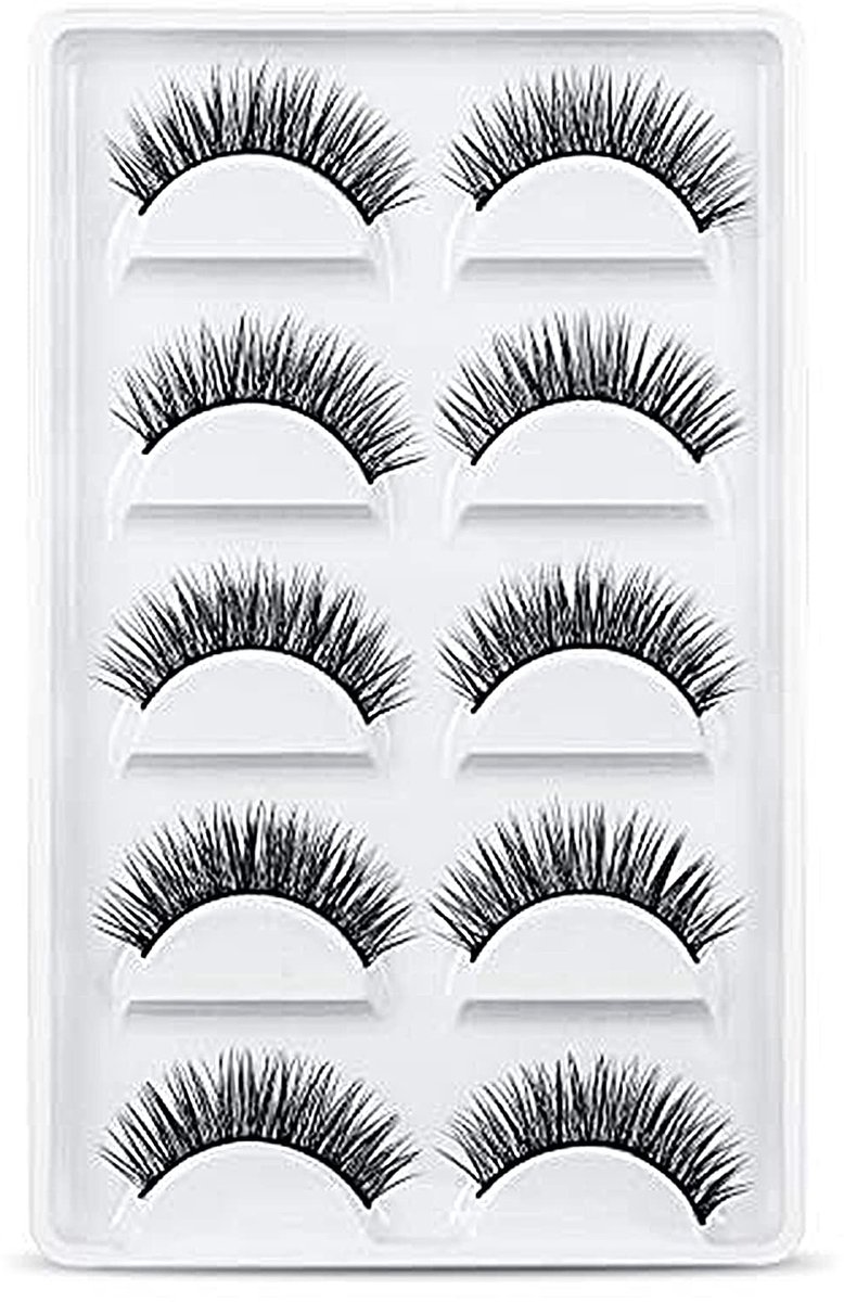 Dailygoods - Valse wimpers - 3D-wimpers - Natuurlijke look - Herbruikbaar - Nepwimpers van namaakmink - Perfecte make-up - Geschikt voor dagelijks geb