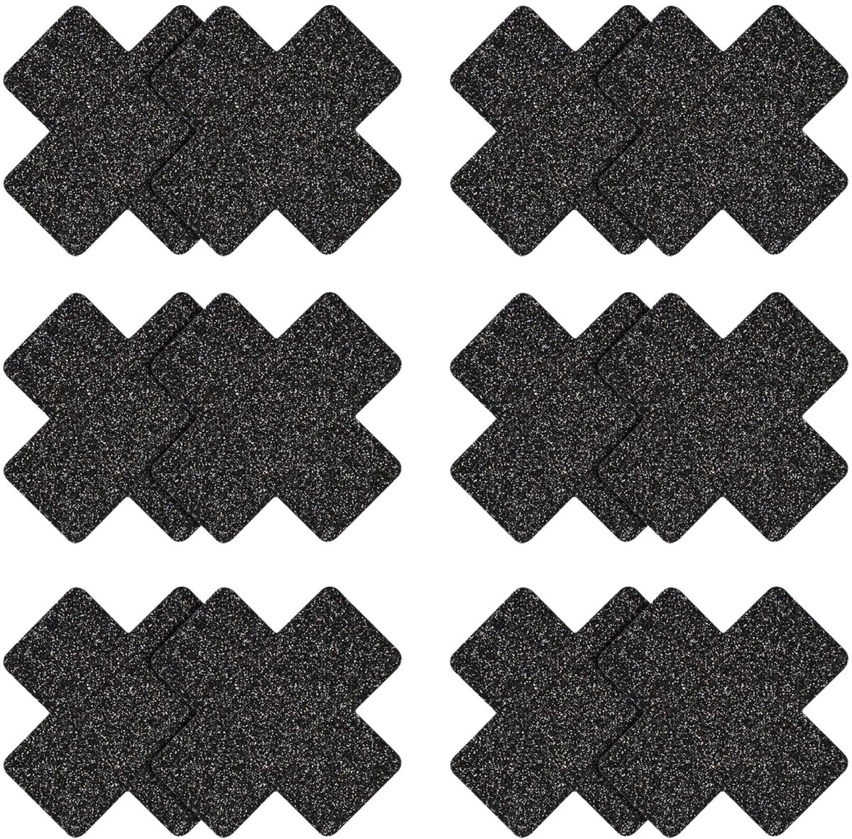 Dailygoods - Tepelafdekkingen - Wegwerpstickers - Onzichtbare tepelafdekking - Zwart - Comfortabel en veilig - Geschikt voor dames en meisjes - 6 paar