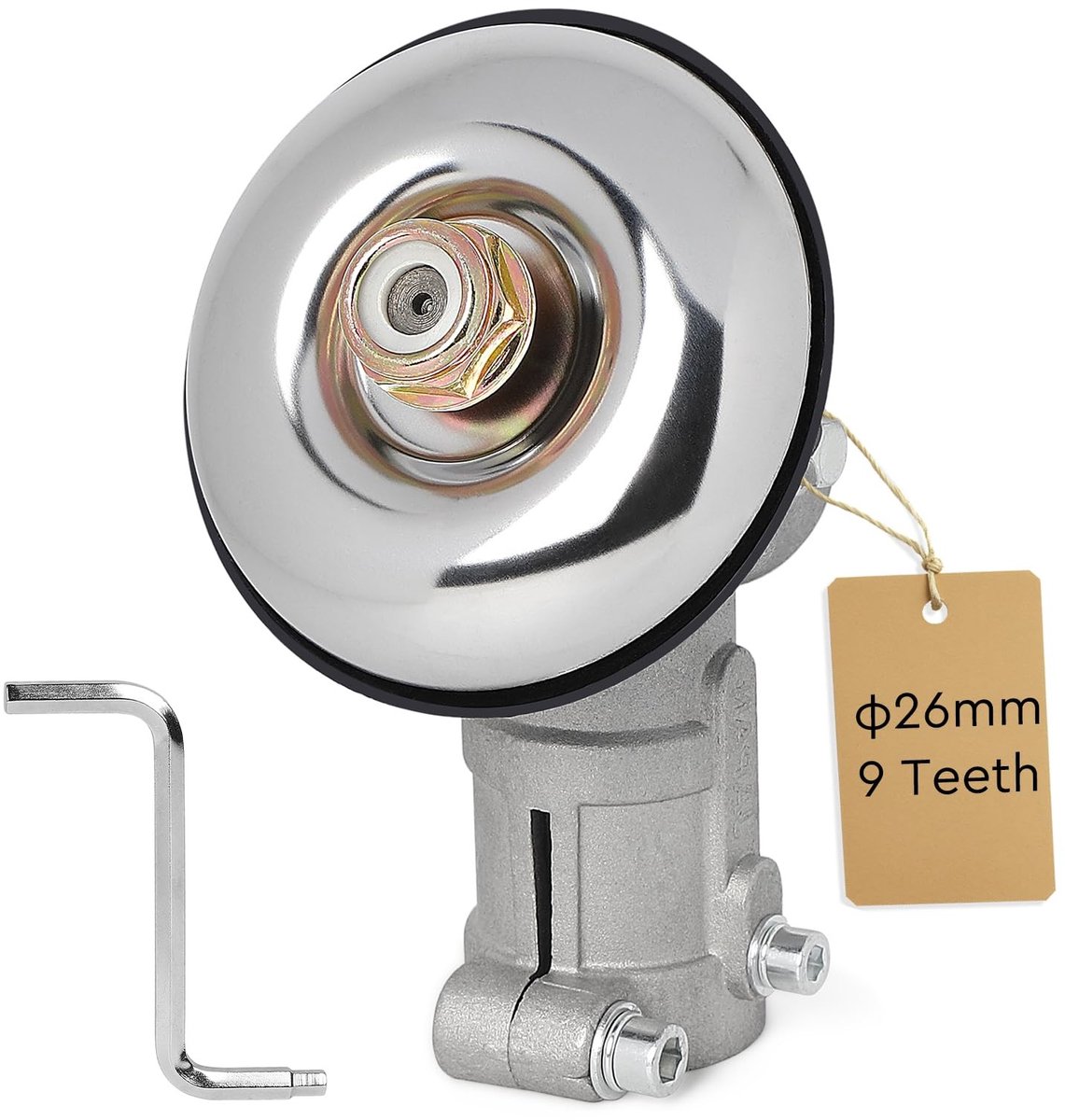 Dailygoody - Bosmaaierkop 26 mm - Universele Aandrijfkop - 9 Tanden - Accessoires voor Grastrimmer - Hoekaandrijving - Geschikt voor Diverse Modellen