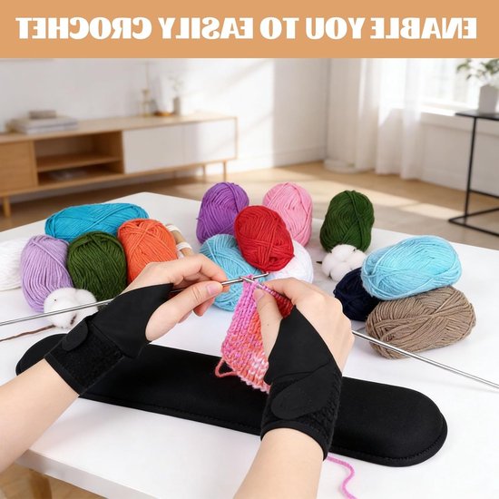 Ergonomische haaknaalden en vingertoppen set - 2 paar handschoenen en 10 vingertoppen voor haakliefhebbers, ideaal voor comfortabel haken en creatief handwerk — afbeelding 4
