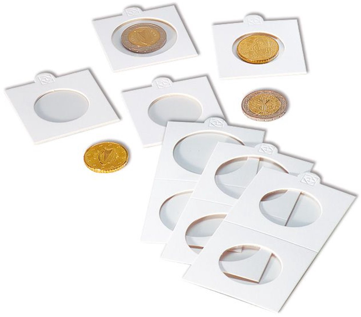 MATRIX - Munthouder - Munthouders, wit, binnendiameter Ø 17,5 mm, zelfklevend, verpakking van 25 stuks