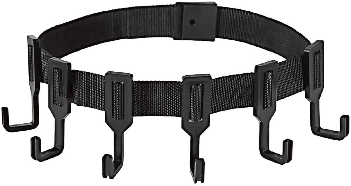 Dailygoods - Tree Stand Strap - Camping Hook Hanger - Organiseer je spullen - Zwart - Riemhanger met haak - Geschikt voor buitenactiviteiten - Ideaal