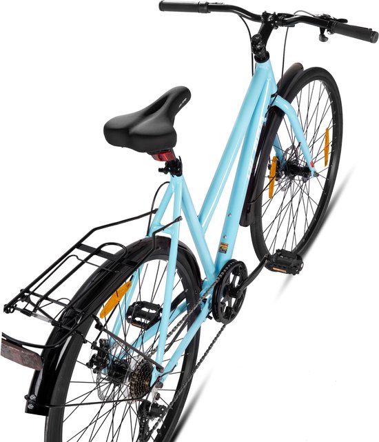 HILAND VELO Dames Racefiets - 700C - 7 Versnellingen - Lichtgewicht Aluminium Frame - Mechanische Schijfremmen - Stadsfiets / Commuter Bike van Hiland — afbeelding 3