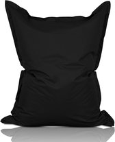 Lumaland - Grote luxe XXL zitzak - 380 liter vulling - 140 x 180 cm - geschikt voor Indoor & Outdoor - verkrijgbaar in verschillende kleuren - Zwart