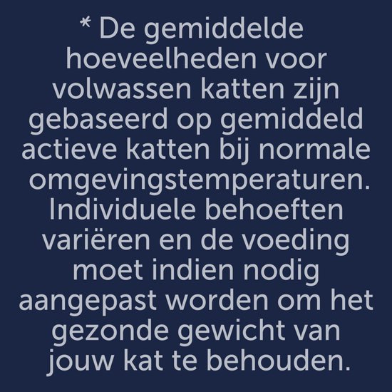 Tekst in het Nederlands over voedingsrichtlijnen voor katten.
