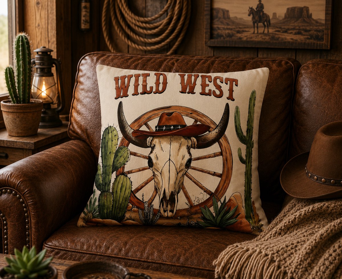Wild West Collection kussenhoes – 45x45 cm
