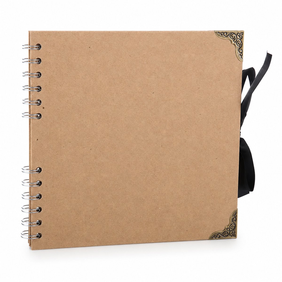 Consumerce® Fotoalbum Bruin – 50 Pagina’s – 21 x 21cm – Fotoboek – Foto Album – Insteekalbum – Plakalbum Baby – Fotoalbums – Plakboek – Plak Boek Albums – Scrapbook - Scrapbooken