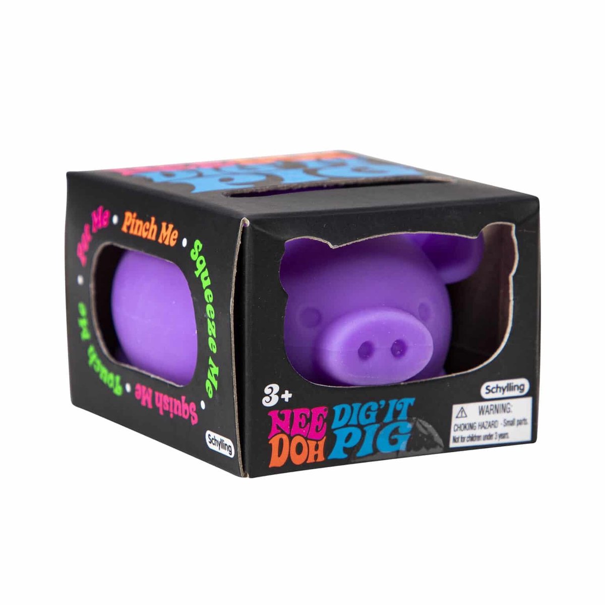 NeeDoh Stressbal - Dig It Pig - Paars - 1 Stuk - Nee Doh Stressballen - Fidget Toys