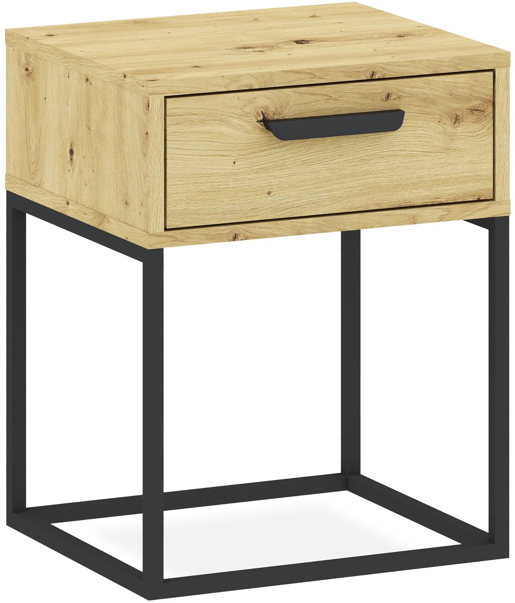 KONSIMO® RECTUS Nachtkastje - met lade - Bijzettafel - Brons - 40x52x39 cm