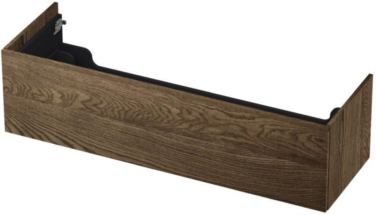 INK - Onderkast 1 Lade Push 2 Open Bestaande Uit - 1400x450x376 Mm - Massief Eiken Charcoal
