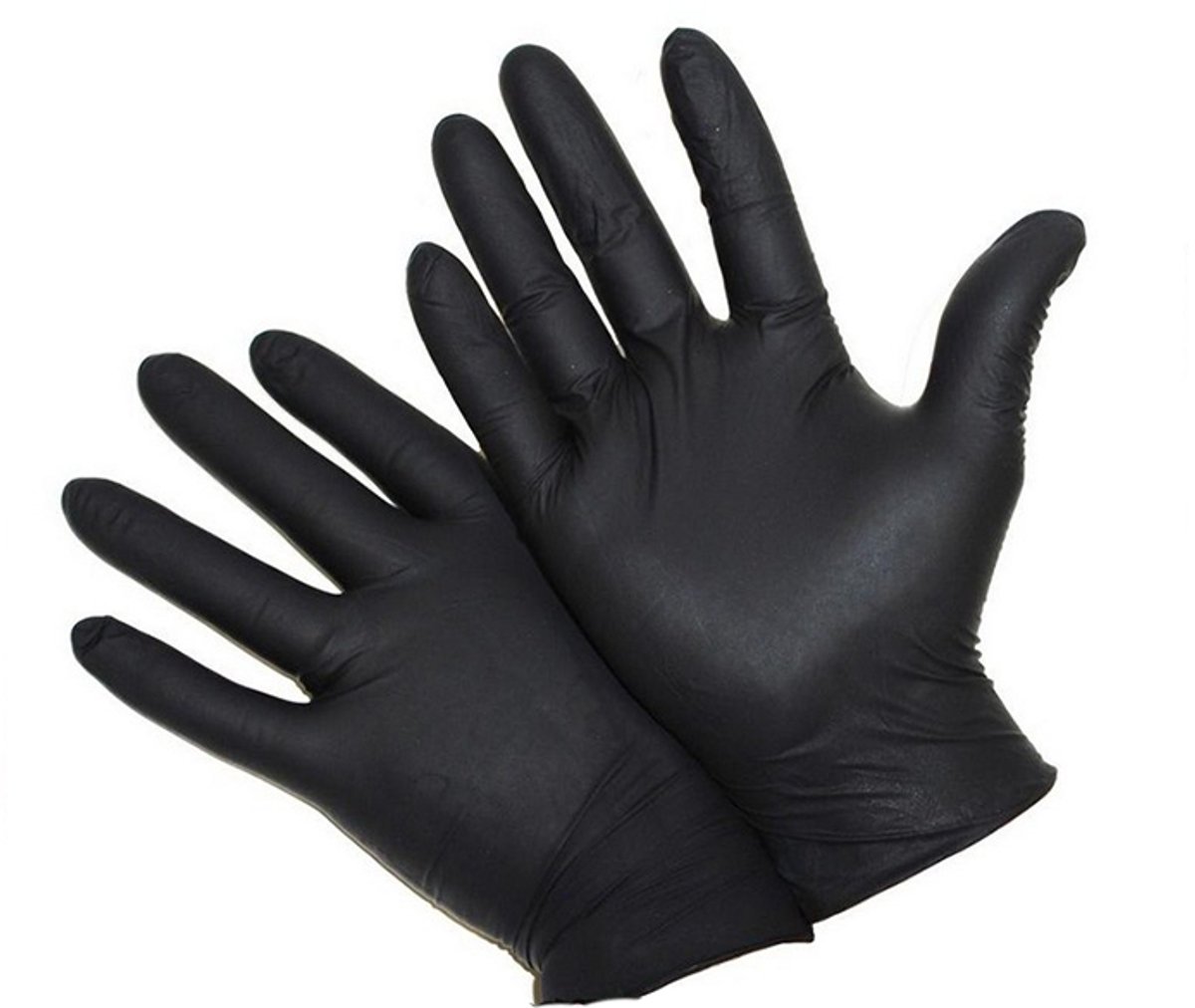 Vuur & Rook Nitril Handschoenen Xtra Strong Zwart 100 stuks Xlarge