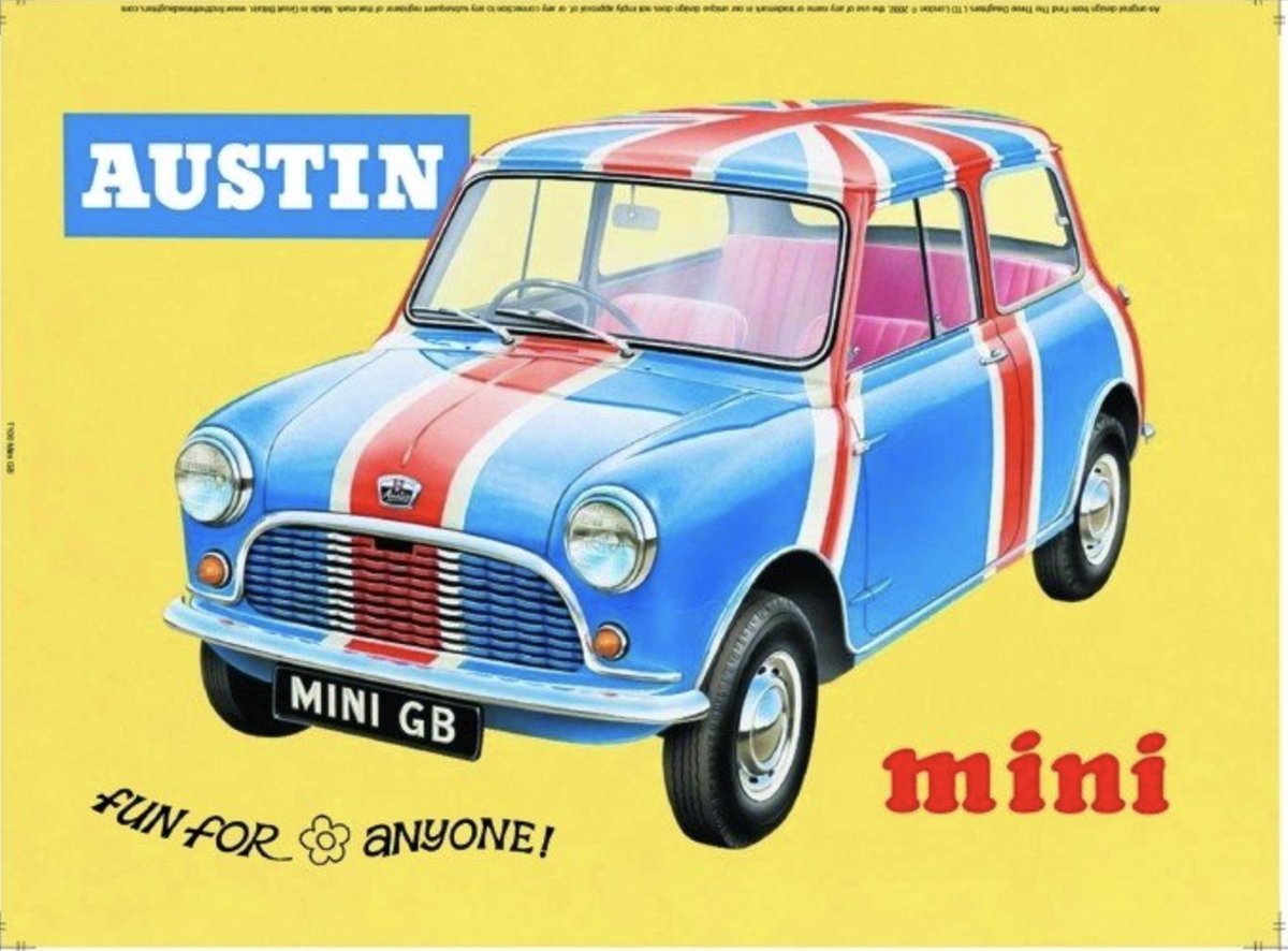 Austin Mini GB Metalen Wandbord - Austin Mini GB Rood - 30x40 cm - Retro Auto Decoratie - Mancave Garage Bord - Wanddecoratie Woonkamer - Cadeau Man - Vintage Reclamebord - Horeca - Reclameplaat - Cafe - Bar - Kroeg - Tekstbord - Vintage - Muurplaat