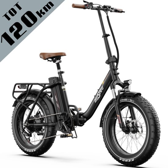 Elektrische vouwfiets ONESPORT OT16Max 20×4.0 inch fatbike, 120 km actieradius, Shimano 7 versnellingen, hydraulische schijfremmen