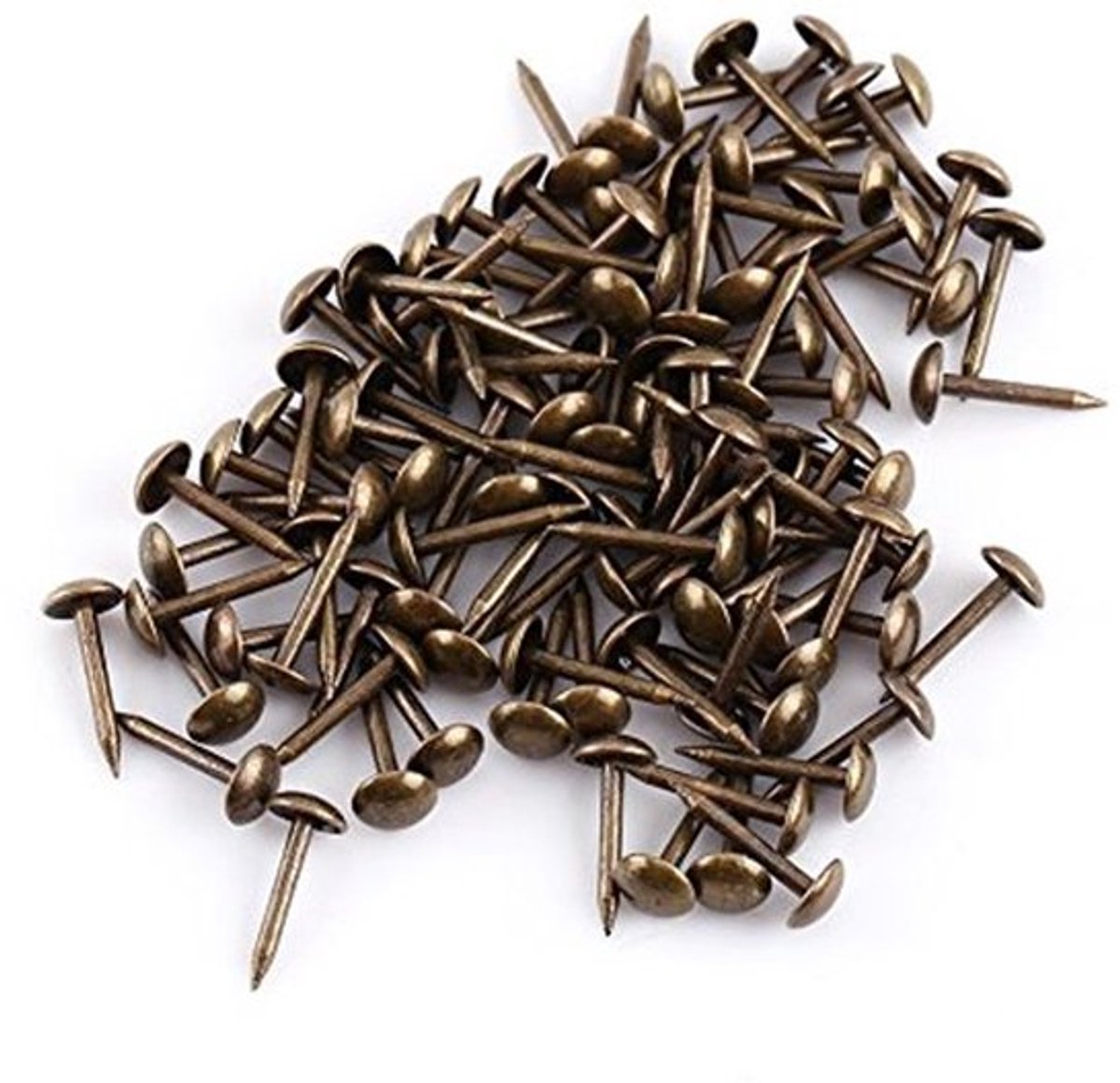 100Pcs Vintage Bekleding Nagels - Grote Kop - Bronzen Metaal - 6x14mm