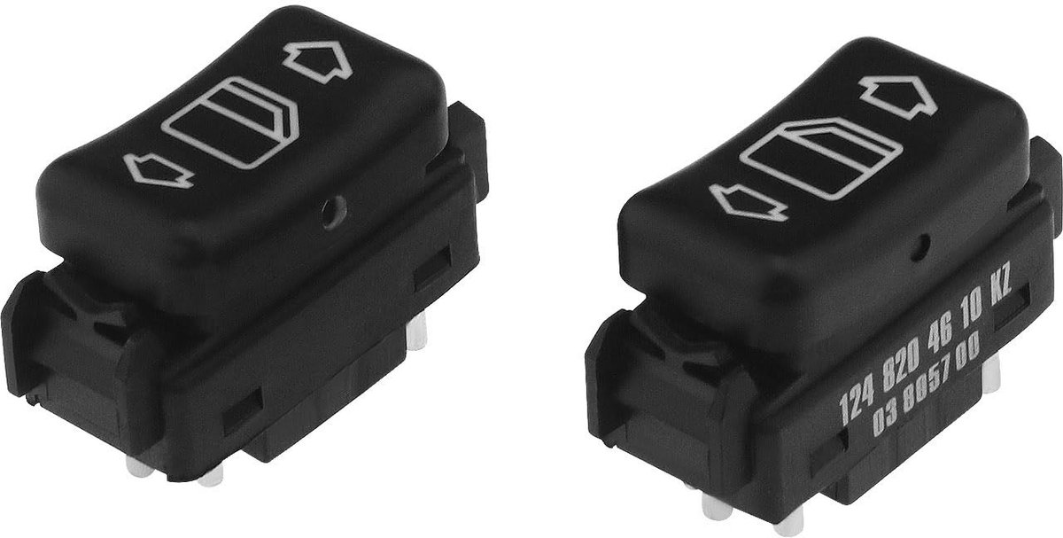 Dailygoods - Power Windows Schakelaar - Elektrische Raambediening - Zwart - 5Pin Schakelaar - Compatibel met Mercedes-Benz W124 en S124 - Voor Links e