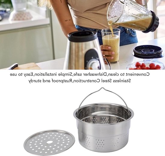 Premium Stoommandje voor TM5 TM6 Blender, RVS Constructie, Eenvoudig Schoonmaken, Perfect voor Kookliefhebbers en Gezond Koken van premium — afbeelding 4