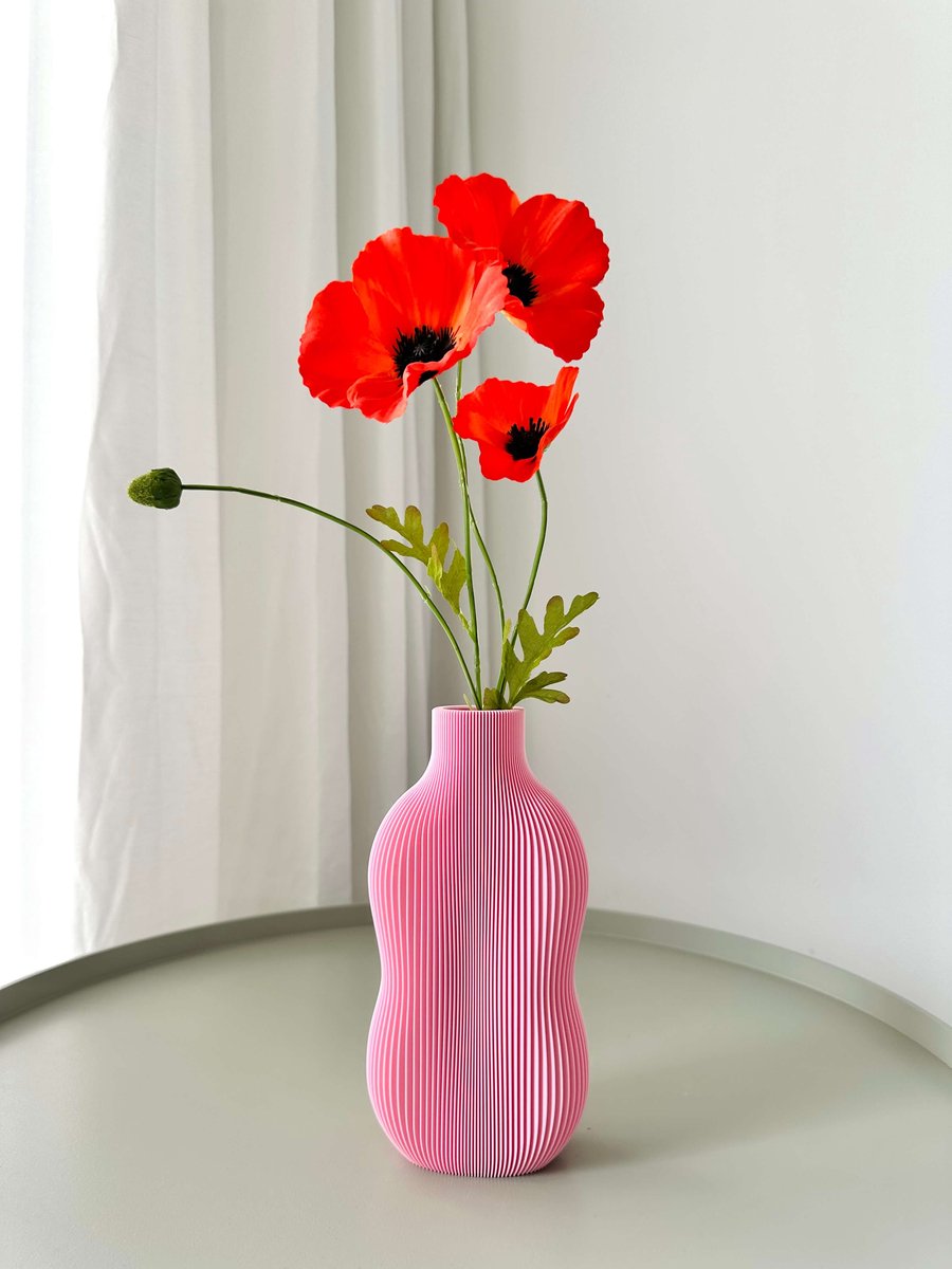 BABBIA Sakura pink Vaas Binnen – Droogbloemen Vaas – Decoratieve Siervaas – Bouwbloemen Houder – Cadeau Voor Haar Vaas Roze Design – Siervaas Droogbloemen – Romantische Woondecoratie – Cadeau Vrouw