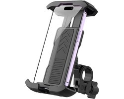 GENVIQ Universele Fiets Telefoonhouder – 360° Draaibare Anti-Trilling Smartphone & GSM Houder voor Fiets, Scooter & Motor – Geschikt voor iPhone & Android – Zwart