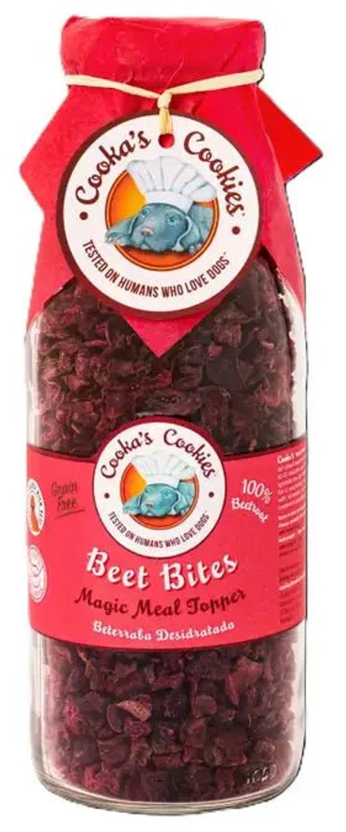 Cooka's Cookies Beetroot Bites (160gram) - stukjes gedroogde rode bietjes voor honden - gezonde topper voor over het voer