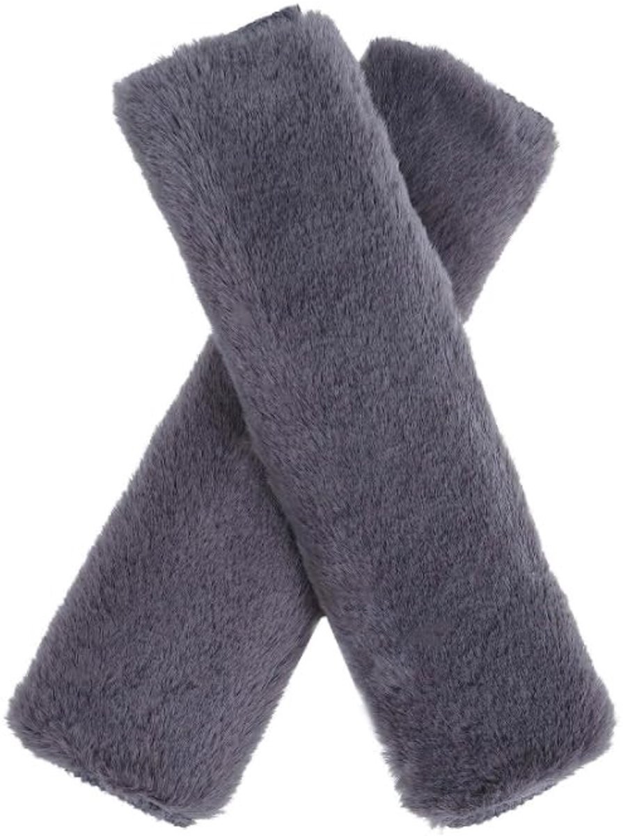 Jhubersproducts - Autogordel Schouderkussens - Comfortabele Veiligheidspads - Wasbare Kussen - Grijs - Ergonomisch en Veilig - Geschikt voor Kinderen