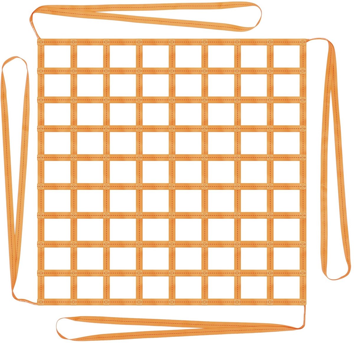 Jhubersproducts - Hendelnet - Hefnet voor het Laden en Lossen - 1 x 1 m - Hoog Draagvermogen - Slijtvast Polyester - Geschikt voor Vracht - 300 kg
