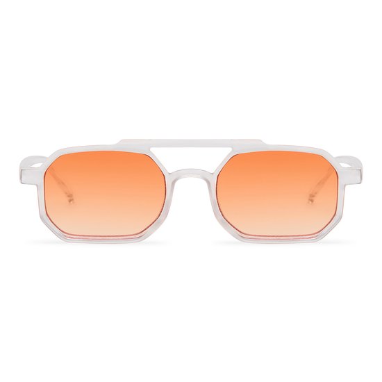 Transparante festival zonnebril - Met oranje glazen en uv400 bescherming — afbeelding 2