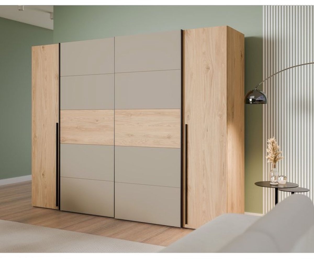 AUCUNE – NRGS12512-Q317 – Garderobekast – 270 cm – Taupe eikenlook